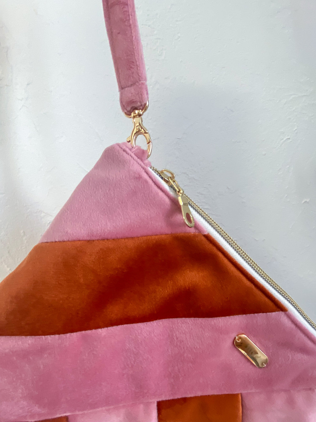 Sophie Bolso Bandolera Colorblock Sakura x Terracotta